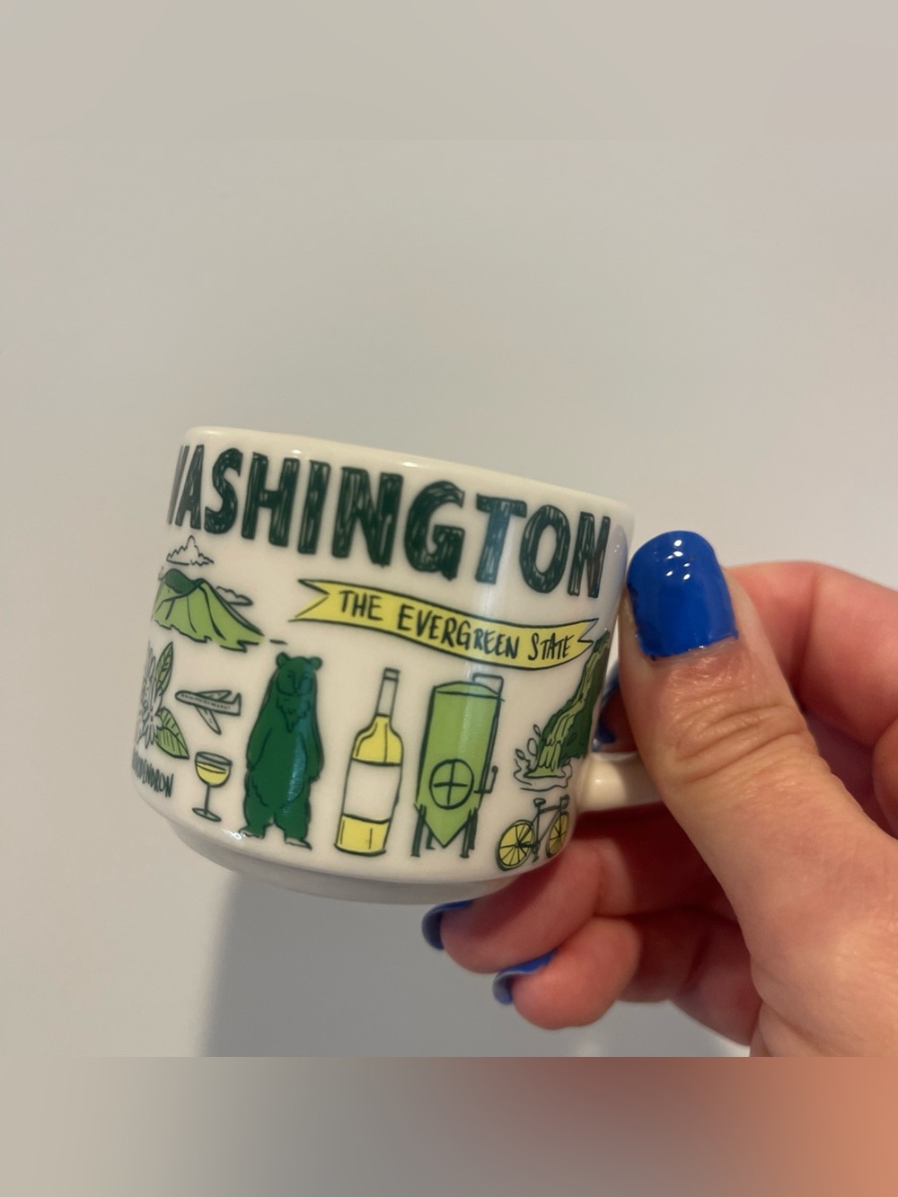 Starbucks Washington Been There Demitasse Mug 2oz Espresso Cup Evergreen State